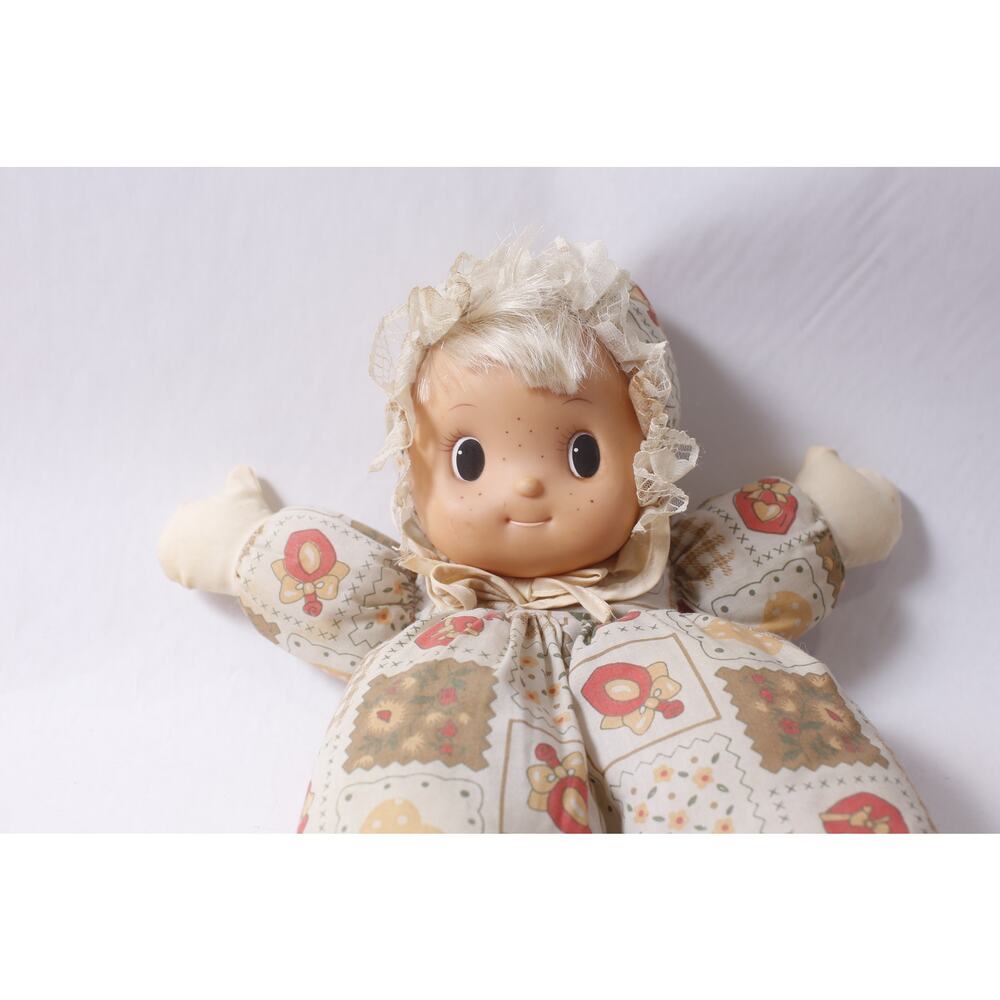 Vintage Uneeda Soft Girl Doll with Vinyl Face Rag Doll 14" ~ 260514-WH 1367